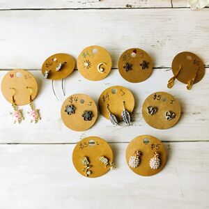 10 Earring Lot/Bundle NEW Flowers, Turtle, Pineapple, Hearts Leaves